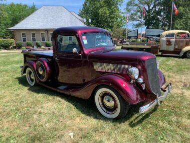 Maroon Hot Rod Front View
